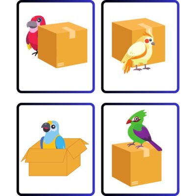 بطاقات تعليمية ثلاثية اللغة: عالم الكلمات