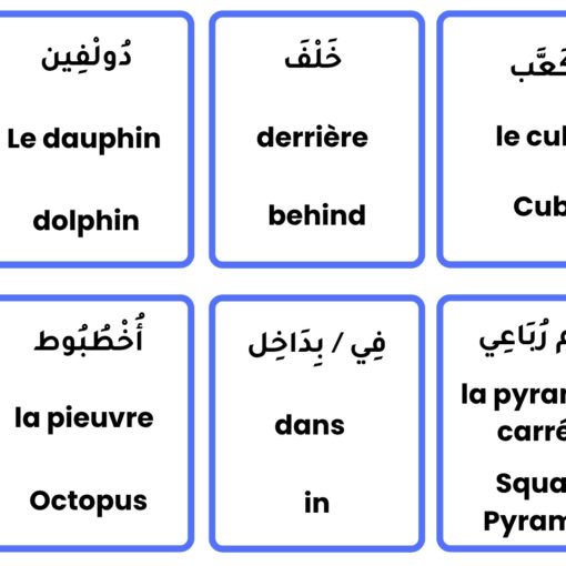 بطاقات تعليمية ثلاثية اللغة: عالم الكلمات – Image 2